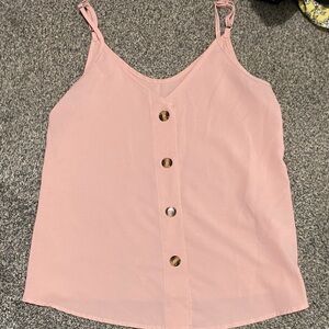 Pink Button-Down Women's Top